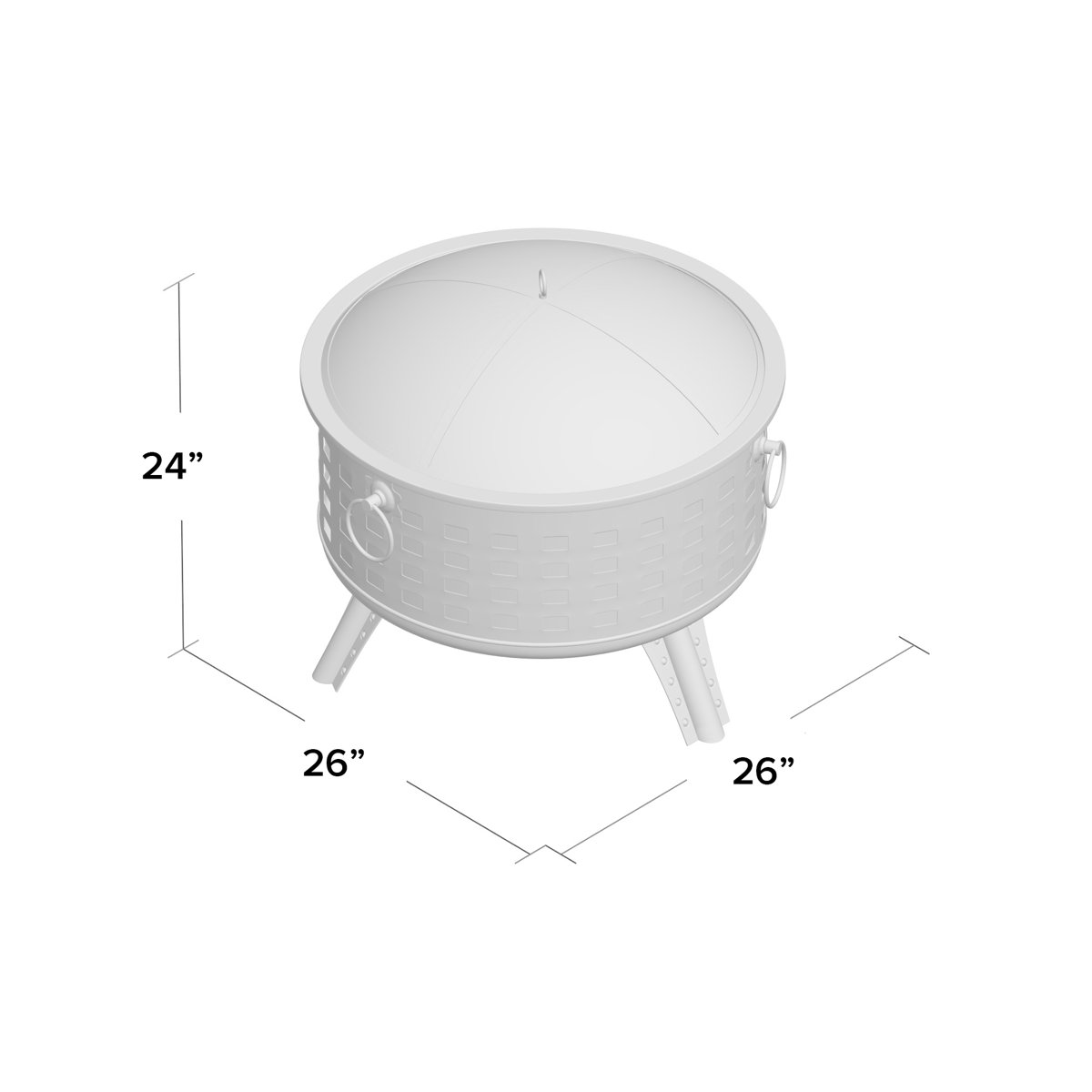 Sol 72 Outdoor™ Adriel 26'' W Steel Wood Burning Outdoor Fire Pit